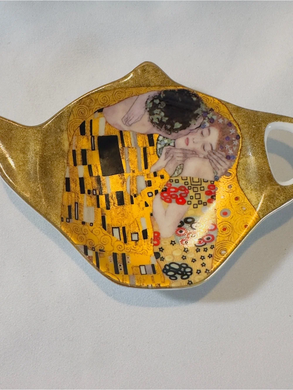Gustav Klimt Teabag Holder Porcelain Spoon Rest 